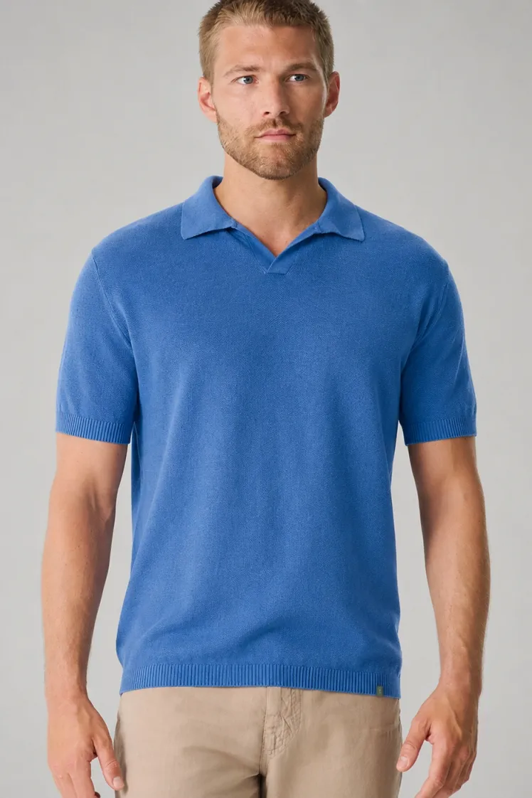HempAge Hempage Herren vegan Polohemd Elegant In Königsblau, Blau, – Produktbild 2 von 2