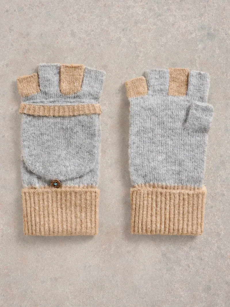 White Stuff Fingerfäustlinge Poppy - Einheitsgröße, Grau multi, – Produktbild 3 von 3