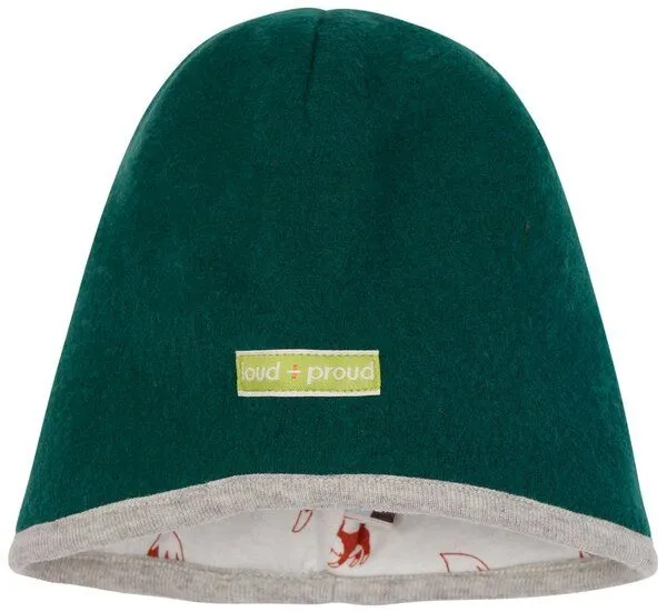 loud + proud loud + proud Baby & Kinder Mütze Wollfleece, GOTS-zertifiziert, Bottle(grün), – Produktbild 3 von 3