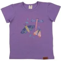 Walkiddy Kinder T-Shirt GOTS zertifiziert, lila, Schmetterling-Print, Bio-Baumwolle, weich – Walkiddy – Produktbild 1 von 1