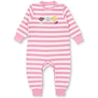 Sense Organics Sense Organics Babystrampler Overall Frottee Bio-Baumwolle, Dustypink weiß geringelt, – Produktbild 1 von 1