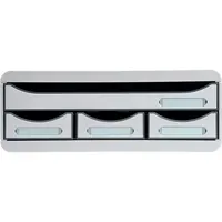 Exacompta Exacompta Schubladenbox Toolbox "Office", DIN A4+, 4 Schubladen, lichtgrau – Produktbild 3 von 3