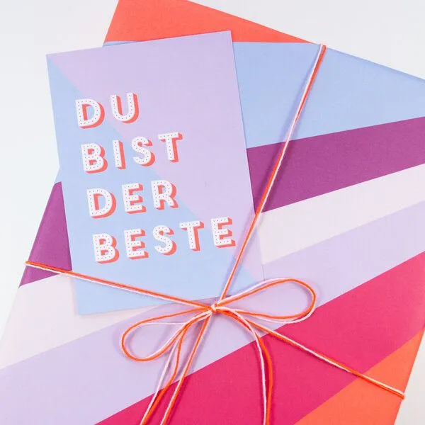 Bow & Hummingbird Bow & Hummingbird Postkarte "Du bist der Beste" – Produktbild 3 von 4