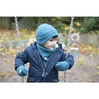 Pickapooh Pickapooh Baby und Kinder Fäustlinge Bio-Schurwolle Fleece petrol Gr.3 (bis 4 Jahre) – Produktbild 1 von 1