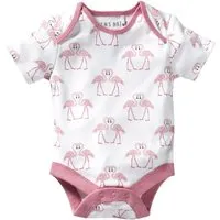 HANS NATUR Baby Body Kurzarm Bio-Baumwolle Flamingo Gr. 86/92 – Produktbild 1 von 1
