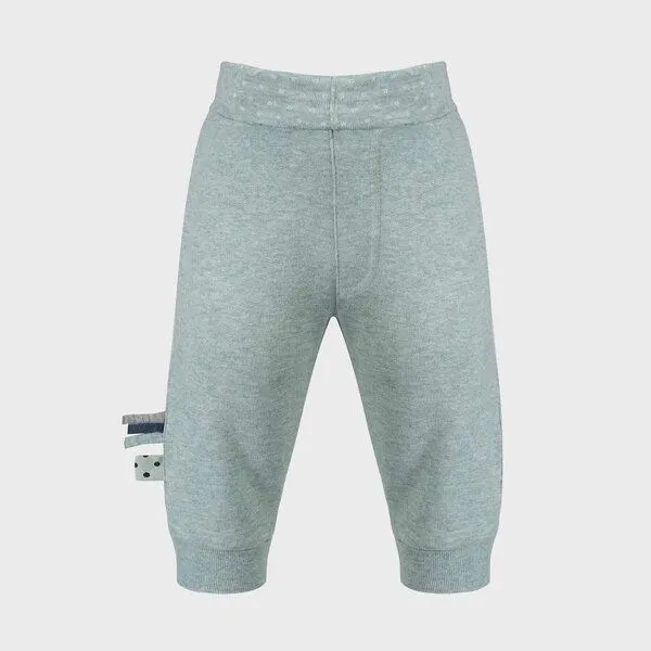 OrganicEra Baby-Sweatpants 'OrganicEra' aus Bio-Baumwolle, Aqua melange (grün), – Produktbild 3 von 4