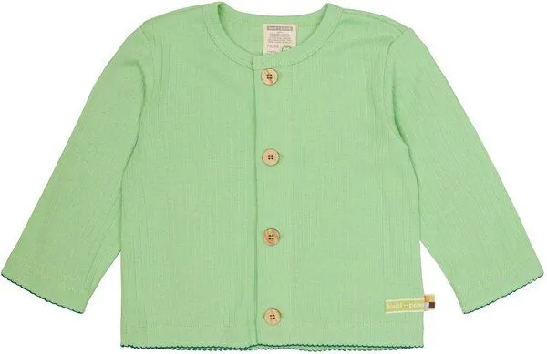 loud + proud loud + proud Babys & Kinder Leichte Jacke aus Derby Rib, GOTS-zertifiziert, Opal(grün), – Produktbild 2 von 2
