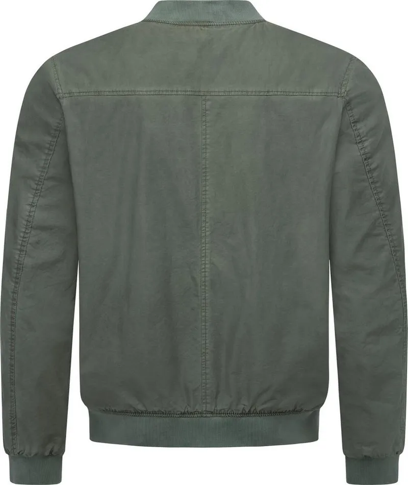 ragwear ragwear Bomberjacke Daq lässige Herren Jacke kurz mit Rippstrickbündchen, Grün, – Produktbild 4 von 4