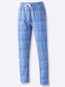 wäschepur men Hose lang mittelblau-ozean-kariert – Produktbild 1 von 1