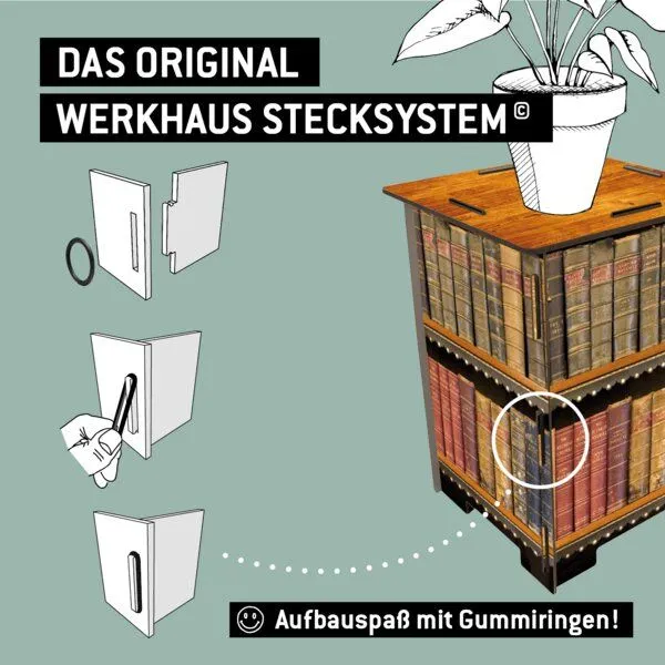 WERKHAUS WERKHAUS Photohocker - Antike Bücher – Produktbild 4 von 5