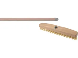 Schrubber mit Stiel aus Buchenholz, Fibre-Naturborsten, Länge 140 cm – Produktbild 1 von 1