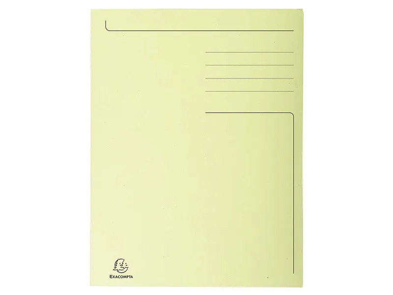 Exacompta 50 Exacompta Aktenmappen "Forever", 3 Klappen, 280 g/m², 245x350 mm für Format Folio, gelb – Produktbild 1 von 2