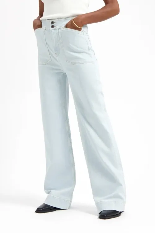 Kuyichi Kuyichi Damen vegan Jeans Farrah Worker Super Light, Extra hellblau, – Produktbild 2 von 2