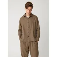 KnowledgeCotton Apparel KnowledgeCotton Apparel Lockeres Overshirt mit Hahnentrittmuster aus Bio-Baumwolle – Produktbild 1 von 1