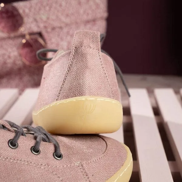 nahtur-design nahtur-design Barfußschuhe aus Bioleinen mit Kautschuksohle unisex, Rosa, – Produktbild 7 von 8
