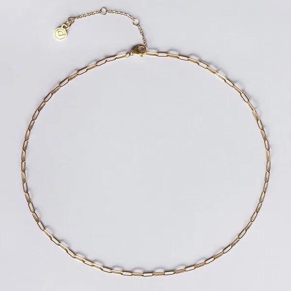 ALEXASCHA ALEXASCHA Dünne Gliederkette mit ovalen Gliedern | silber, gold, roségold | 18k Vergoldung, Gold, – Produktbild 3 von 6