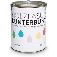 ekomia ekomia Kunterbunt Holzlasur 1l (weiß) – Produktbild 1 von 1