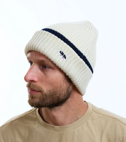 Gary Mash GARY MASH Mütze Roland aus breitem Rippstrick, Ivory (weiß), – Produktbild 3 von 4