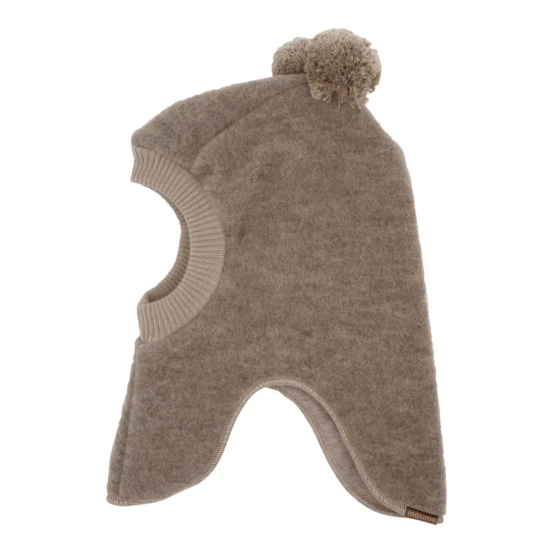 Maximo Maximo Woll-Schlupfmütze mit Bommel, Braun, – Produktbild 1 von 1