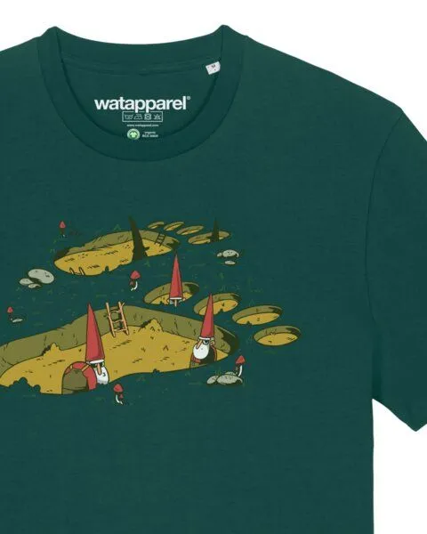 watapparel watapparel T-Shirt Unisex Gnome Footprint, Glazed green, – Produktbild 3 von 3