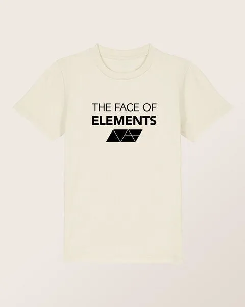 THE FACE OF ELEMENTS The Face of Elements Bold Relaxed Fit Kids T-Shirt aus 100% Bio-Baumwolle, Cream (white), – Produktbild 1 von 3