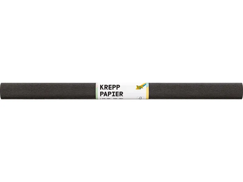 folia folia Krepppapier-Rollen, 50 cm x 2 m, 10 Rollen, schwarz – Produktbild 1 von 1