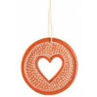 El Puente El Puente Hängedeko "Herz" | Fair Trade & Handmade aus Kenia, Orange, – Produktbild 1 von 1