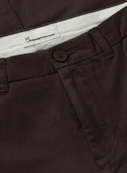 KnowledgeCotton Apparel KnowledgeCotton Apparel Chino-Twill-Hosen CHUCK aus Bio-Baumwolle - ROC/GOTS/Vegan, Braun (chocolate-torte), – Produktbild 3 von 3