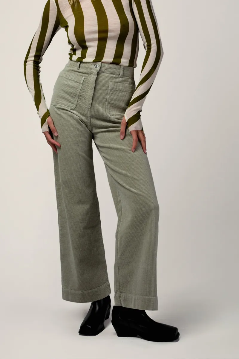 Côtelé Côtelé Damen vegan Hose Jane Salbeigrün, Grün, – Produktbild 2 von 2