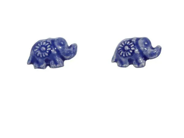 Schönes aus Indochina Schönes aus Indochina Schmuck Ohrstecker Elefant Keramik, Royal, – Produktbild 2 von 2