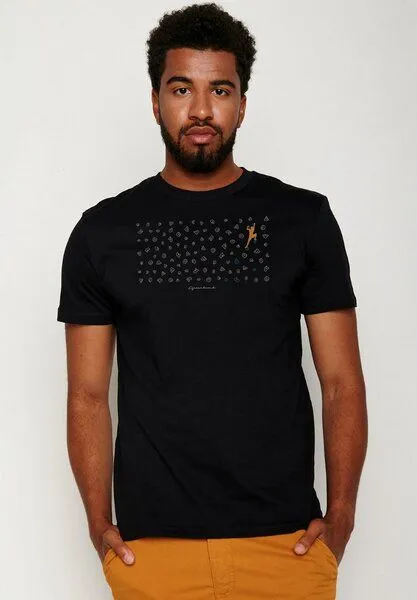 GreenBomb GreenBomb Lifestyle Boulderer Guide T-Shirt aus Bio-Baumwolle, Schwarz (schwarz), – Produktbild 1 von 1