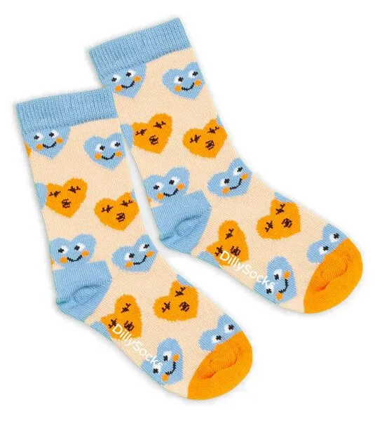 DillySocks DillySocks Kindersocken Lil Smiling Hearts aus Biobaumwoll-Mix – Produktbild 1 von 3