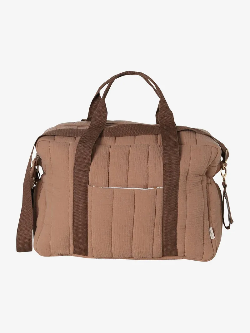 Vertbaudet Wickeltasche COLINA aus Musselin, Braun herzenswärme, – Produktbild 1 von 4