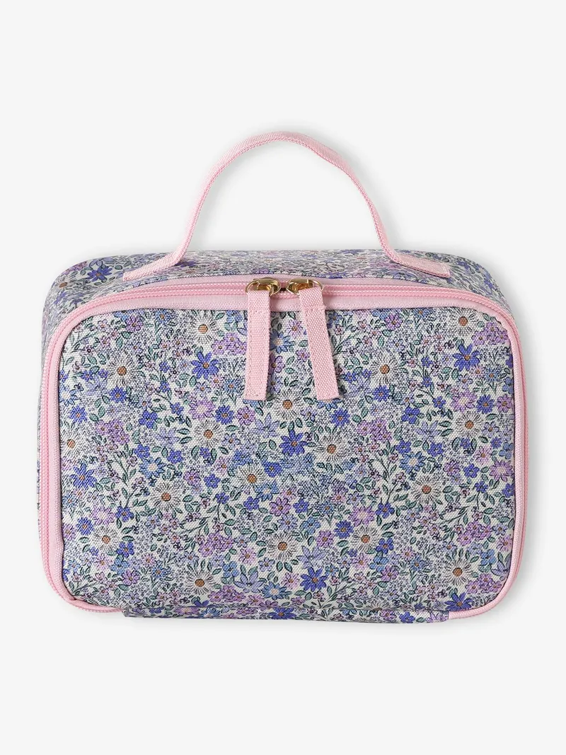 Vertbaudet Lunchbag FLOWERMIX Mädchen Lunchbox-Tasche personalisierbar pulver lila, Pulver lila, – Produktbild 3 von 3