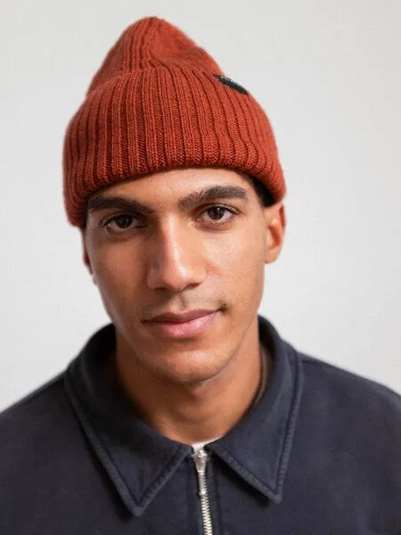 Rotholz Rotholz Mütze - Classic Ribbed Beanie - aus Wolle, Warm red (rot), – Produktbild 2 von 4
