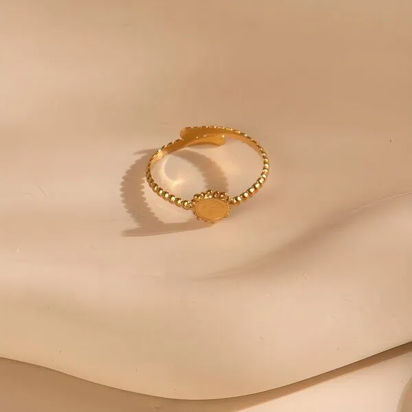 ELEKTROPULLI Größenverstellbarer Ring von Elektropulli, Gold, – Produktbild 5 von 8