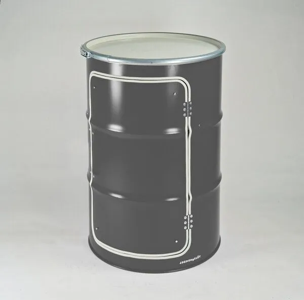 Lockengelöt Lockengelöt Der HiFi-Schrank aus einem Hamburger Ölfass, Schiefergrau (gepulvert), – Produktbild 1 von 1