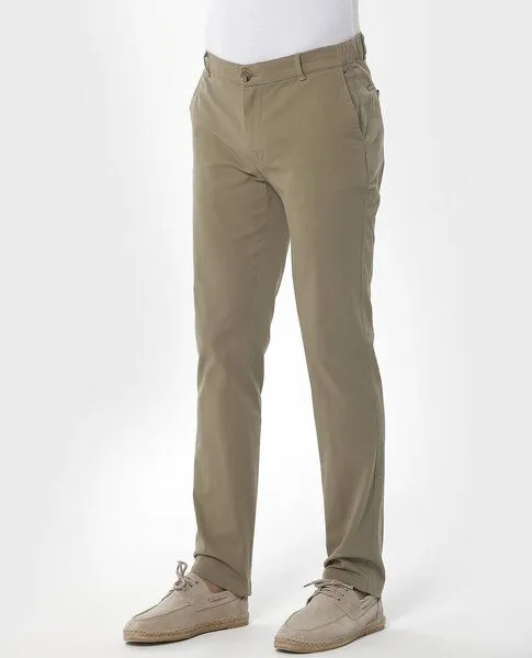 ORGANICATION ORGANICATION Chino-Hose aus Bio-Baumwolle, Grün(olive), – Produktbild 1 von 3
