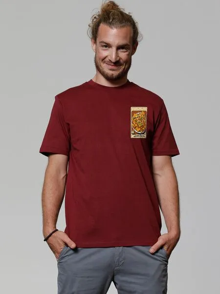 watapparel watapparel T-Shirt Unisex Tarot Nachos, Burgundy, – Produktbild 1 von 3