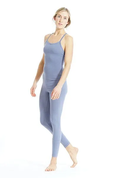 YOIQI YOIQI Yoga Einteiler Jumpsuit aus biologischer Baumwolle, Blue granit(blau), – Produktbild 1 von 2