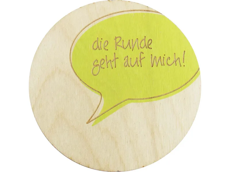 Untersetzer 'Sprechblase', FSC-zertifiziert – Produktbild 1 von 1