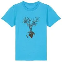 Life Tree Life-Tree Shirt aus Biobaumwolle Fairwear für Kids "Weltenbaum" in verschiedenen Farben, Bright blue, – Produktbild 1 von 1