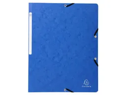 Exacompta 25 Exacompta Eckspannmappen, Colorspan-Karton, 400 g/m², DIN A4, Gummizug, blau – Produktbild 1 von 1