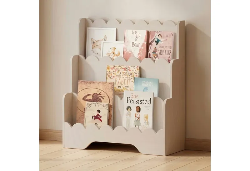 Smartwood Kinderregal Montessori, Bücherregal Kinder, FSC-Kiefernholz, Kaschmir, LULU, Kaschmir, – Produktbild 1 von 5