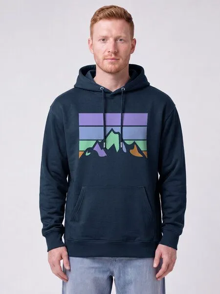 watapparel watapparel Hoodie Unisex Retro Landscape, French navy, – Produktbild 3 von 3