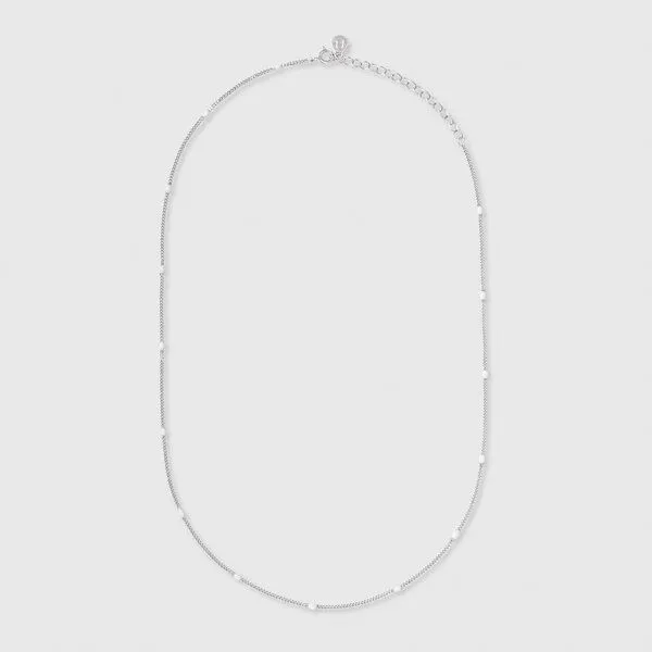 fejn jewelry fejn jewelry Kette 'dot' - mit Punkten und Emaille, White / silber, – Produktbild 1 von 4