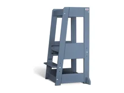 tiSsi® Lernturm Felix mitwachsend, Buche massiv 40 x 91 x 45 cm, taubenblau – Produktbild 1 von 1