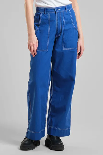 Dedicated DEDICATED Damen vegan Hose Vara Surf Blue, Blau, – Produktbild 2 von 2