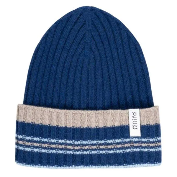 Rifò - Circular Fashion Made in Italy Rifò - Circular Fashion Made in Italy Mütze Mira aus recycelter Kaschmirwolle, Multicolor blue, – Produktbild 1 von 4