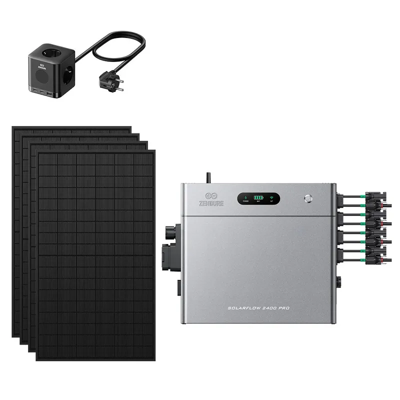 Zendure Deutschland Zendure Tragbare Powerstation | Robuste Mobile & Backup-Energie, SolarFlow 2400 Pro + Off-Grid-Steckdosenleiste / 4*450W Bifaziale (2340Wp Max) – Produktbild 1 von 2